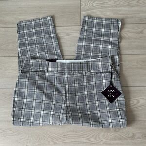 Ava & Viv Gray Plaid